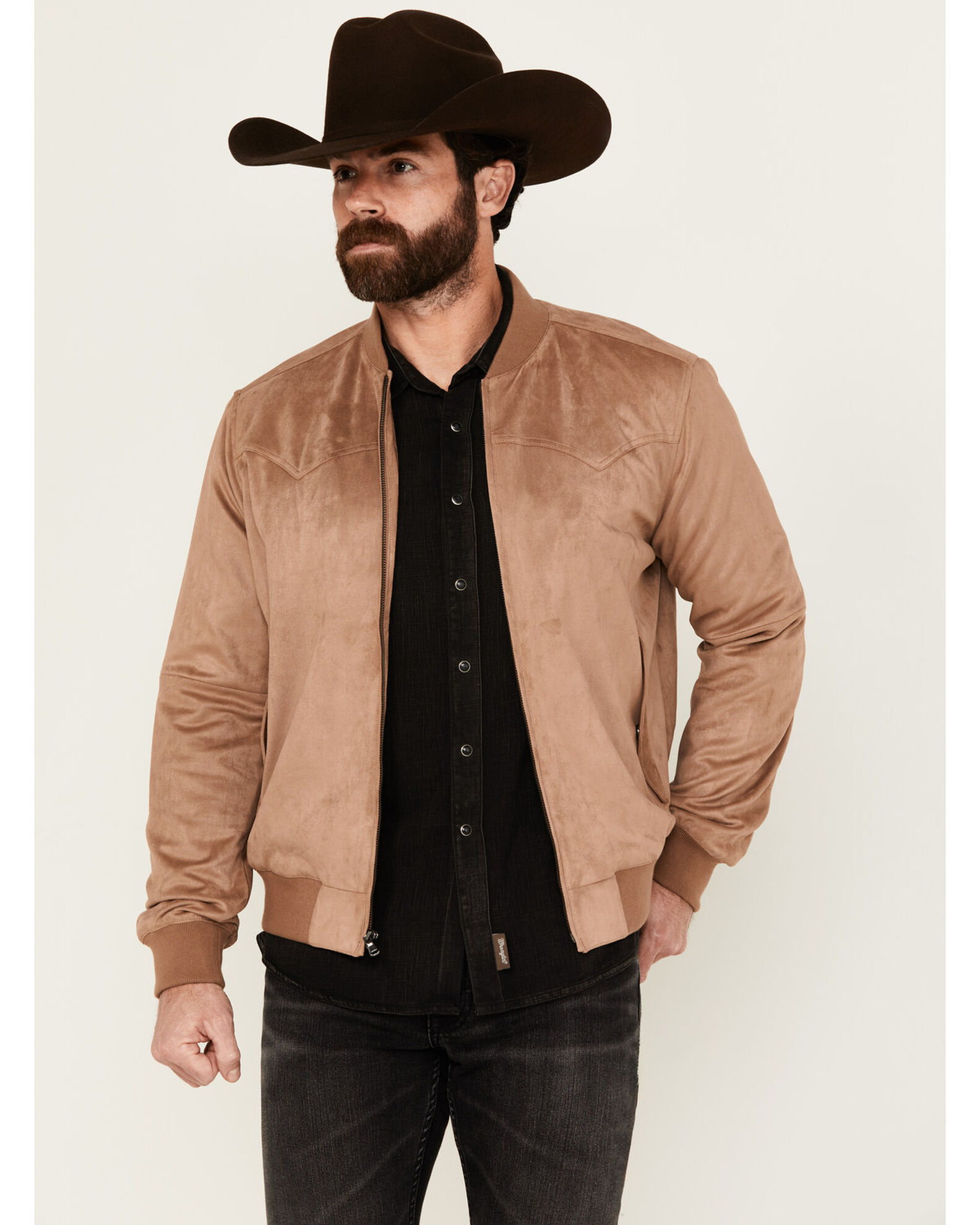 Moonshine Spirit Men s Flight Plan Faux Suede Bomber Jacket Boot Barn