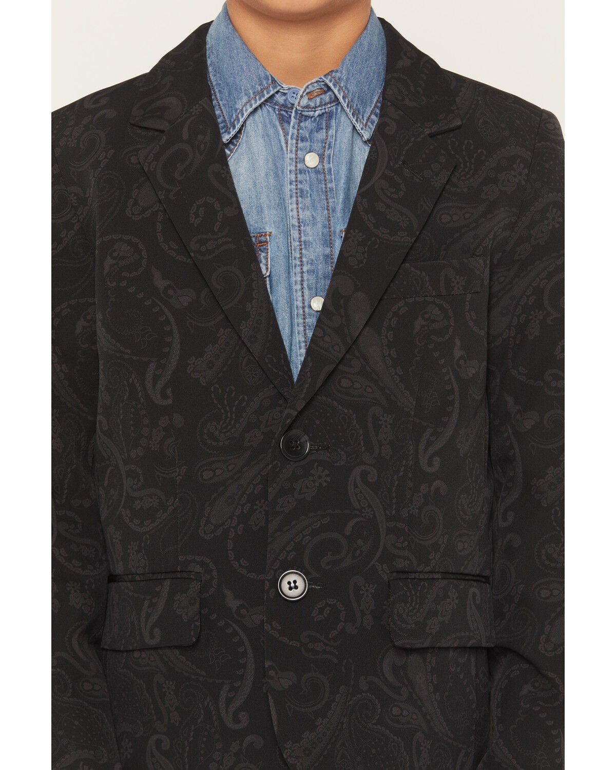 Image #3 - Rock & Roll Denim Boys' Sportcoat, Black, hi-res