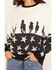 Image #3 - Rock & Roll Denim Women's Horse and Stars Crew Neck Sweatshirt, Ivory, hi-res