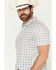 Image #2 - Rock & Roll Denim Men's Medallion Print Short Sleeve Button-Down Stretch Polo Shirt, Natural, hi-res