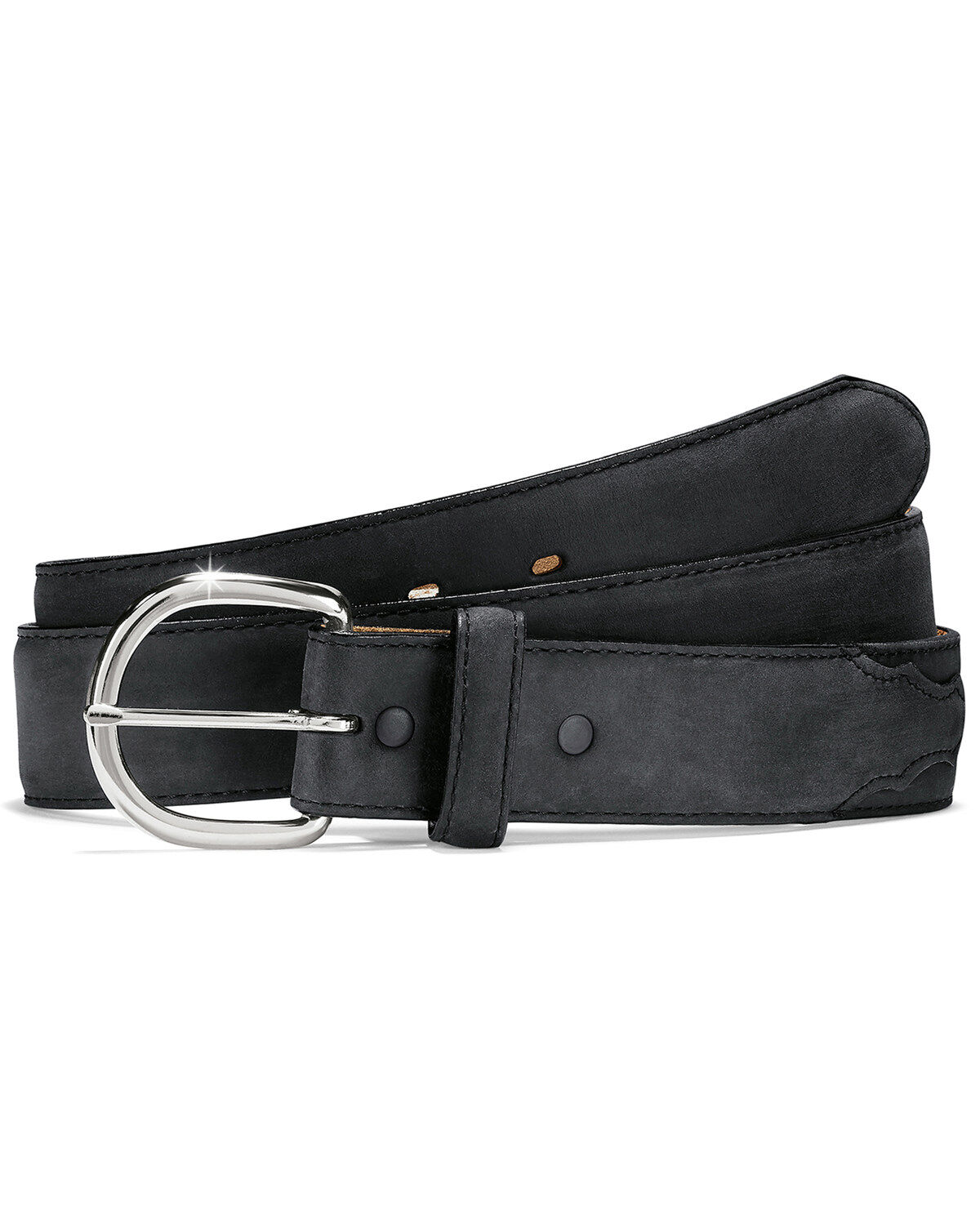 Image #1 - Silver Creek Men's Black Classic Western Belt, Black, hi-res