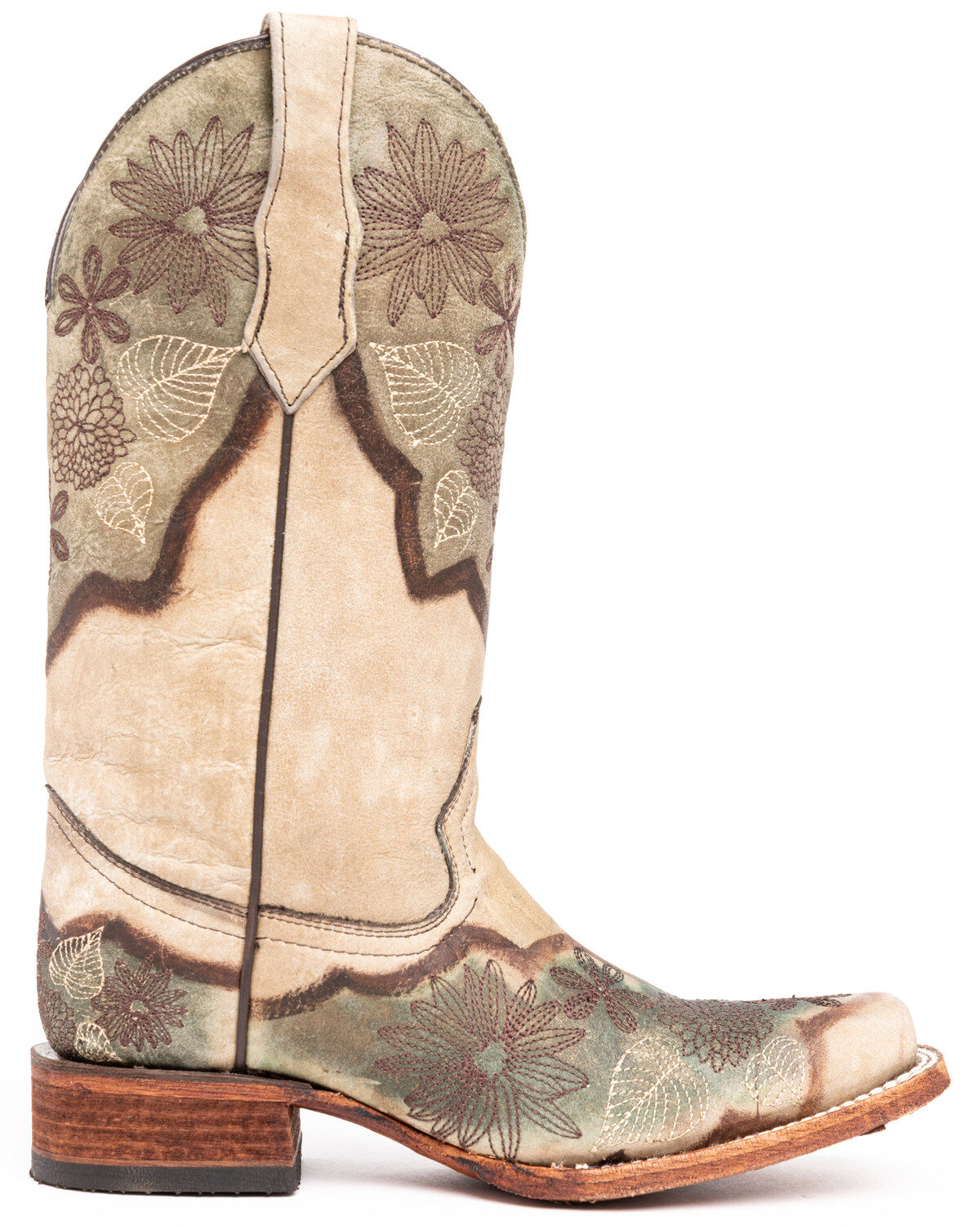 floral embroidered western boots
