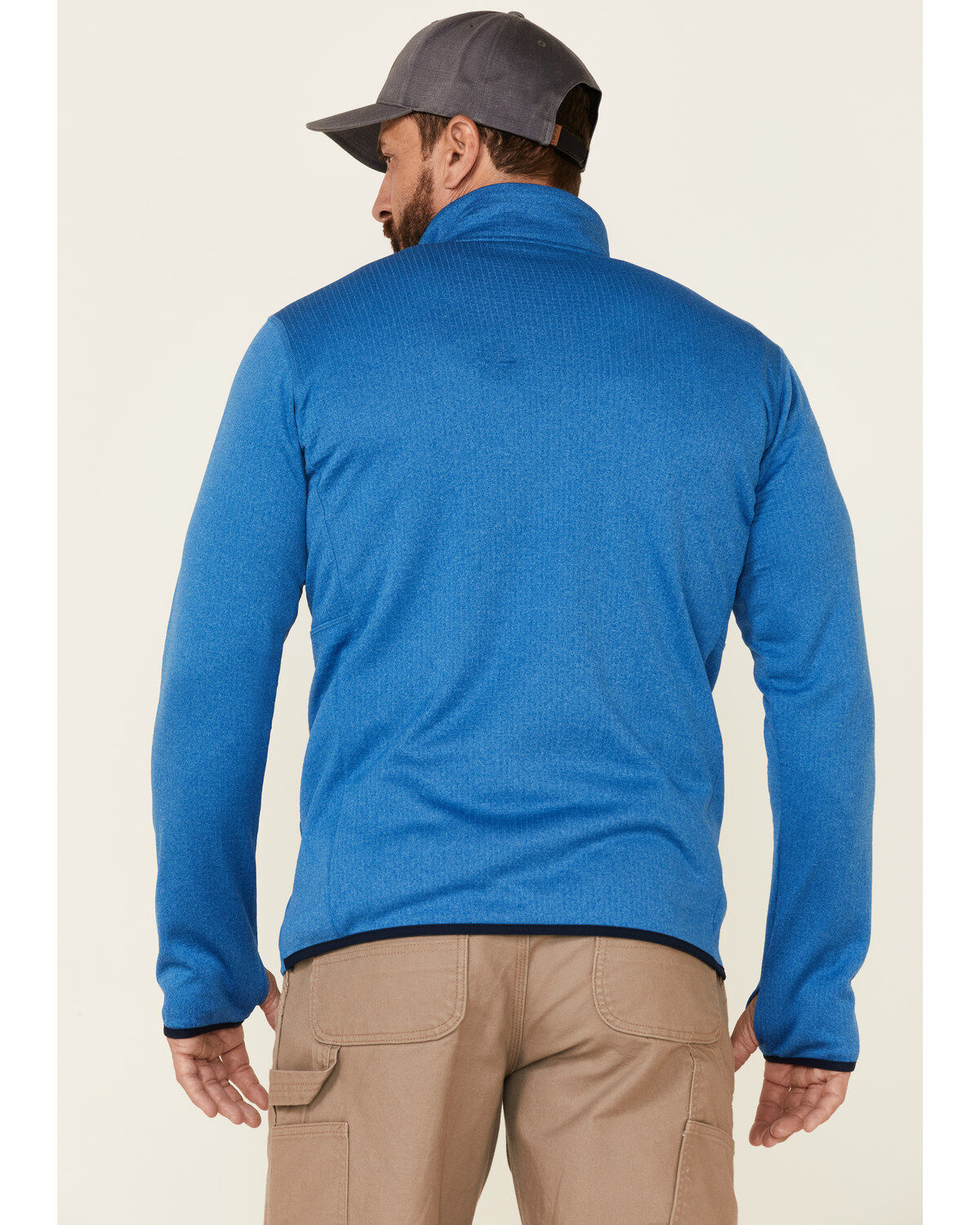 Image #3 - Columbia Men's Heather Indigo Park View 1/2 Zip Fleece Pullover, Blue, hi-res