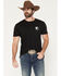 Image #2 - RANK 45® Men's USA Bull Short Sleeve Graphic T-Shirt, Black, hi-res
