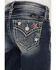 Image #4 - Miss Me Girls' Light Wash Mid Rise Americana Star Embroidered Bootcut Jeans, Blue, hi-res