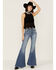 Saints & Hearts Women's Crochet Sleeveless Top, Black, hi-res