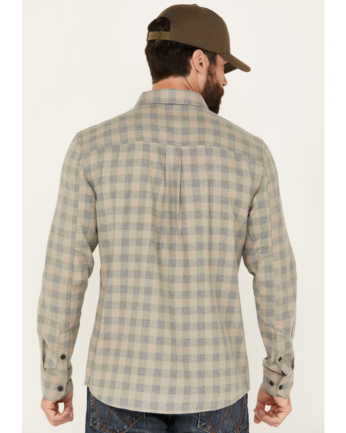 Image #4 - Brothers and Sons Men's Briscoe Everyday Plaid Print Long Sleeve Button Down Flannel Shirt, Steel, hi-res