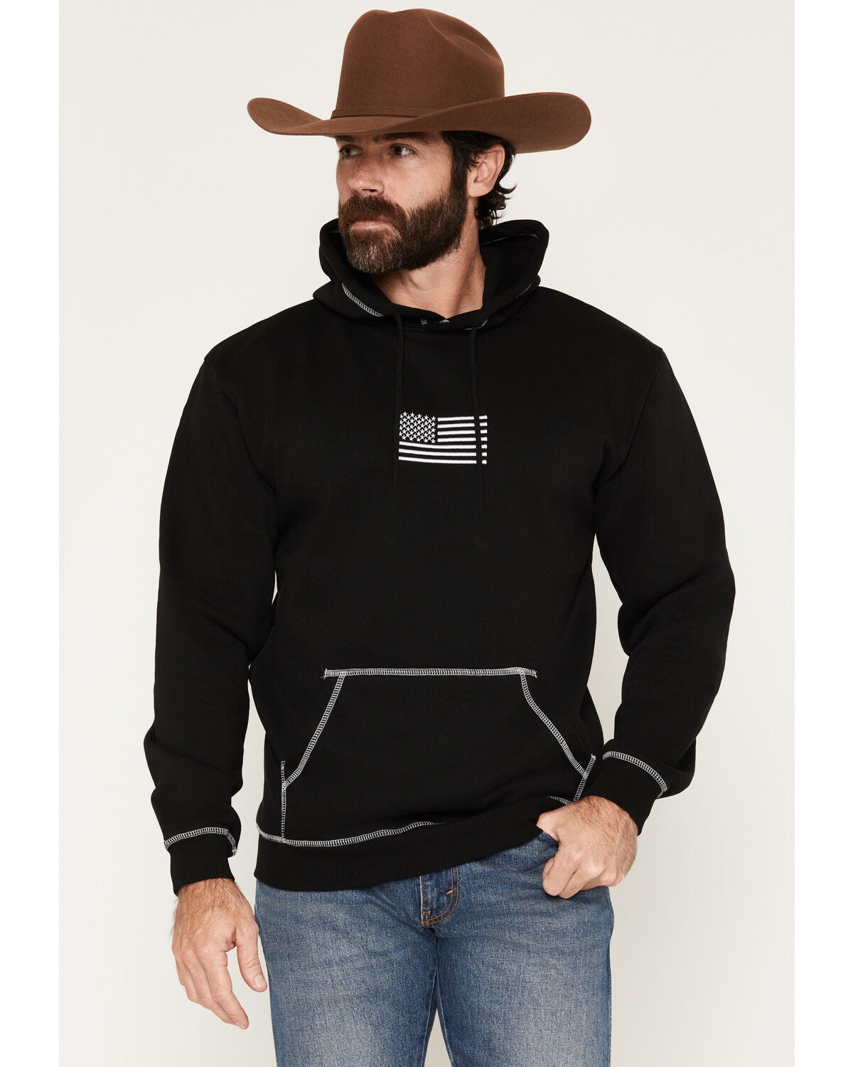 Image #2 - Buckwear Men's 2nd Amendment Hooded Sweatshirt, Black, hi-res