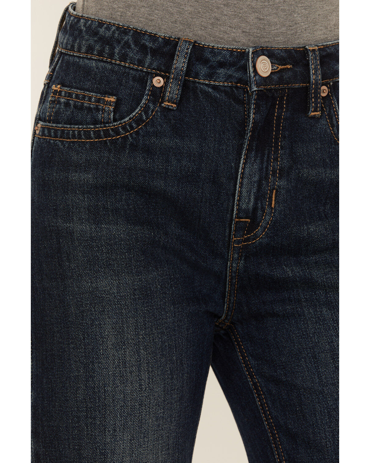 Image #2 - Rock & Roll Denim Women's Desperado Dark Wash High Rise Star Yoke Bootcut Jeans, Dark Wash, hi-res