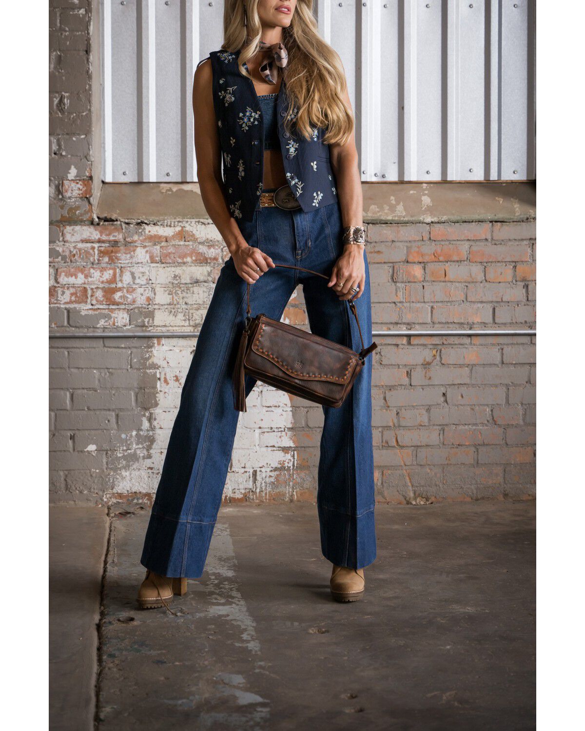 Image #6 - STS Ranchwear by Carroll Women's Bandera Shoulder Bag, Chocolate, hi-res