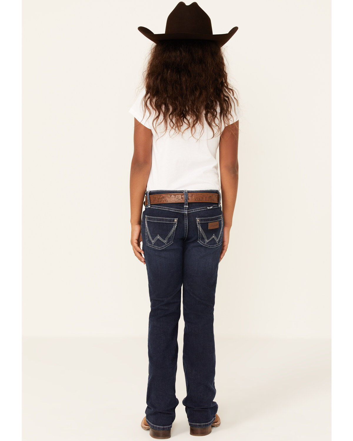 Image #3 - Wrangler Girls' Lacie Bootcut Jeans, Blue, hi-res
