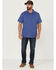 Image #2 - Brothers and Sons Men's Solid Slub Short Sleeve Polo Shirt, Blue, hi-res