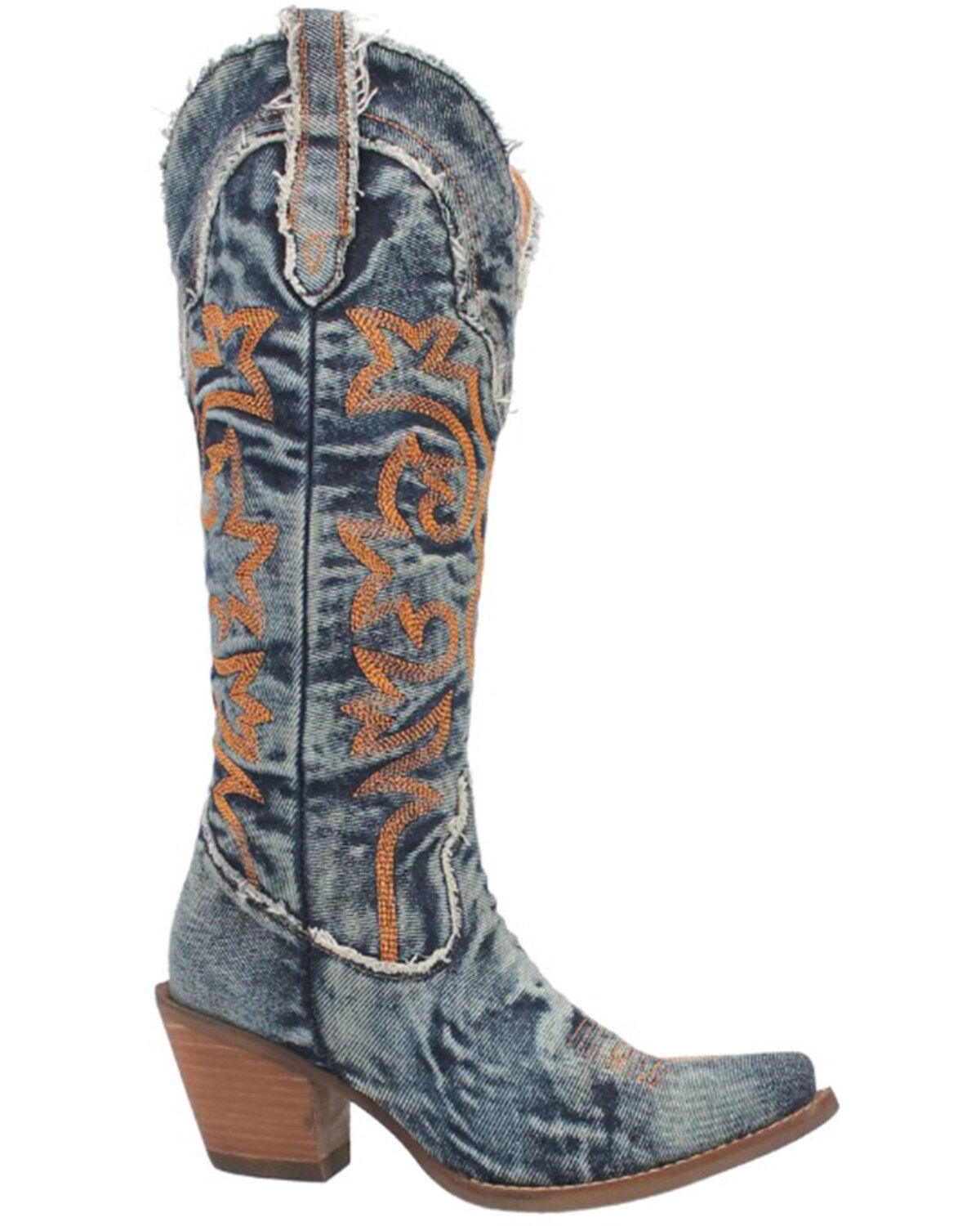 Image #2 - Dingo Women's Texas Tornado Western Boots - Round Toe, Blue, hi-res