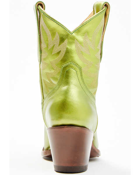 Idyllwind Women's Envy Metallic Green Fashion Leather Western Booties - Round Toe , Green, hi-res