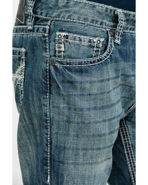 Image #4 - Rock & Roll Denim Men's Pistol Med Bootcut Jeans , Blue, hi-res