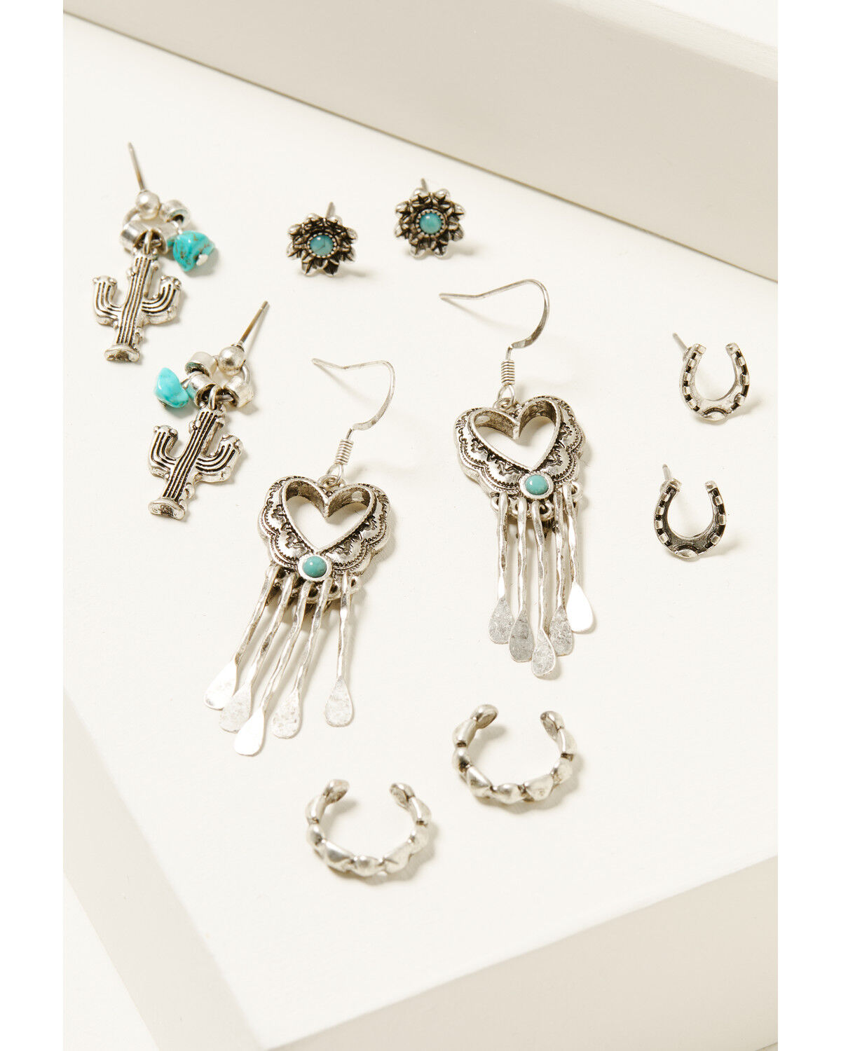 Image #1 - Shyanne Women's Wildheart Earring Set - 5 Piece, Silver, hi-res