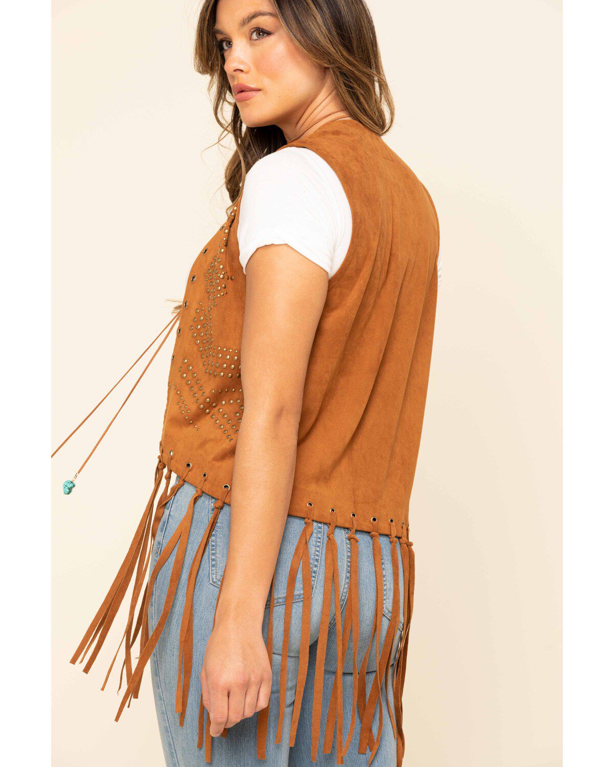 Image #5 - Fornia Women's Studded Fringe Vest, , hi-res