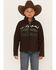 Image #1 - Cody James Boys' Western Scenic Print Softshell Jacket, Brown, hi-res