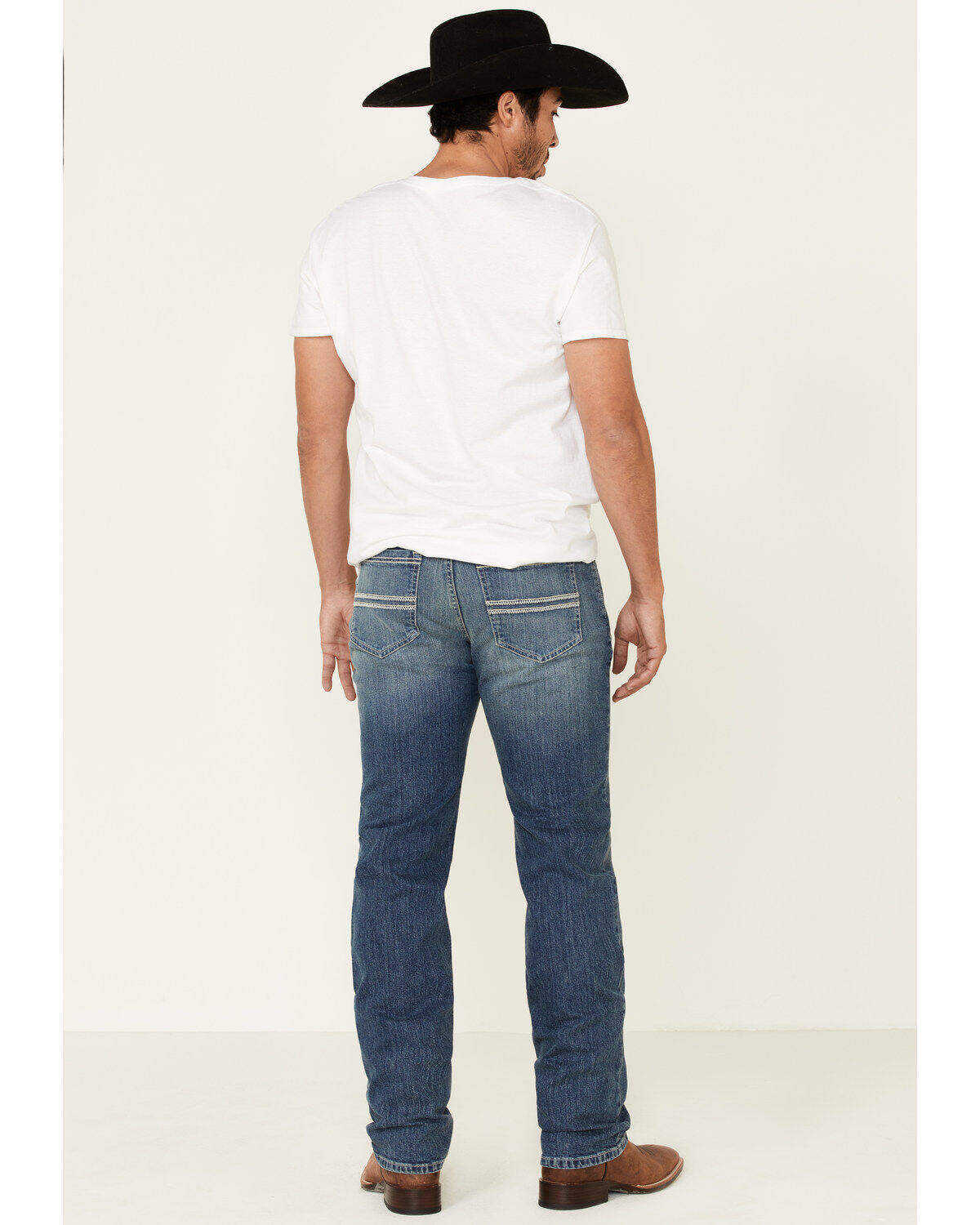 Image #3 - Cinch Men's Silver Label Performance Stretch Slim Straight Jeans, Indigo, hi-res
