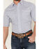 Image #3 - Panhandle Men's Southwestern Print Short Sleeve Pearl Snap Stretch Western Shirt , Blue, hi-res