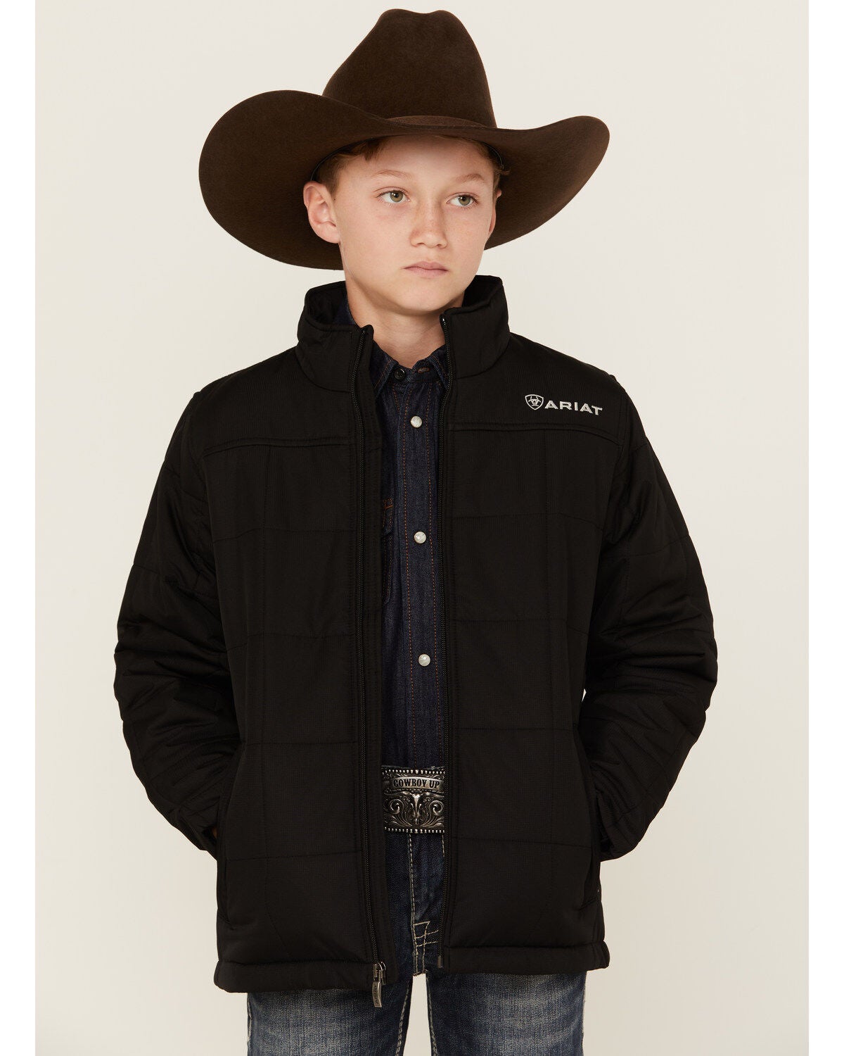 Ariat Boys' Insulated Jacket, Black, hi-res