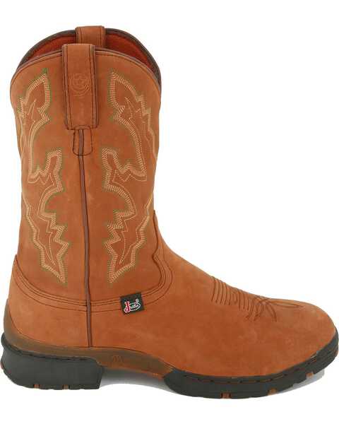 Image #2 - Justin Men's George Strait Twang Waterproof Cowboy Work Boots - Round Toe, , hi-res