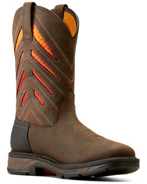 Ariat Men's WorkHog® XT VentTEK Waterproof Work Boots - Soft Toe , Brown, hi-res