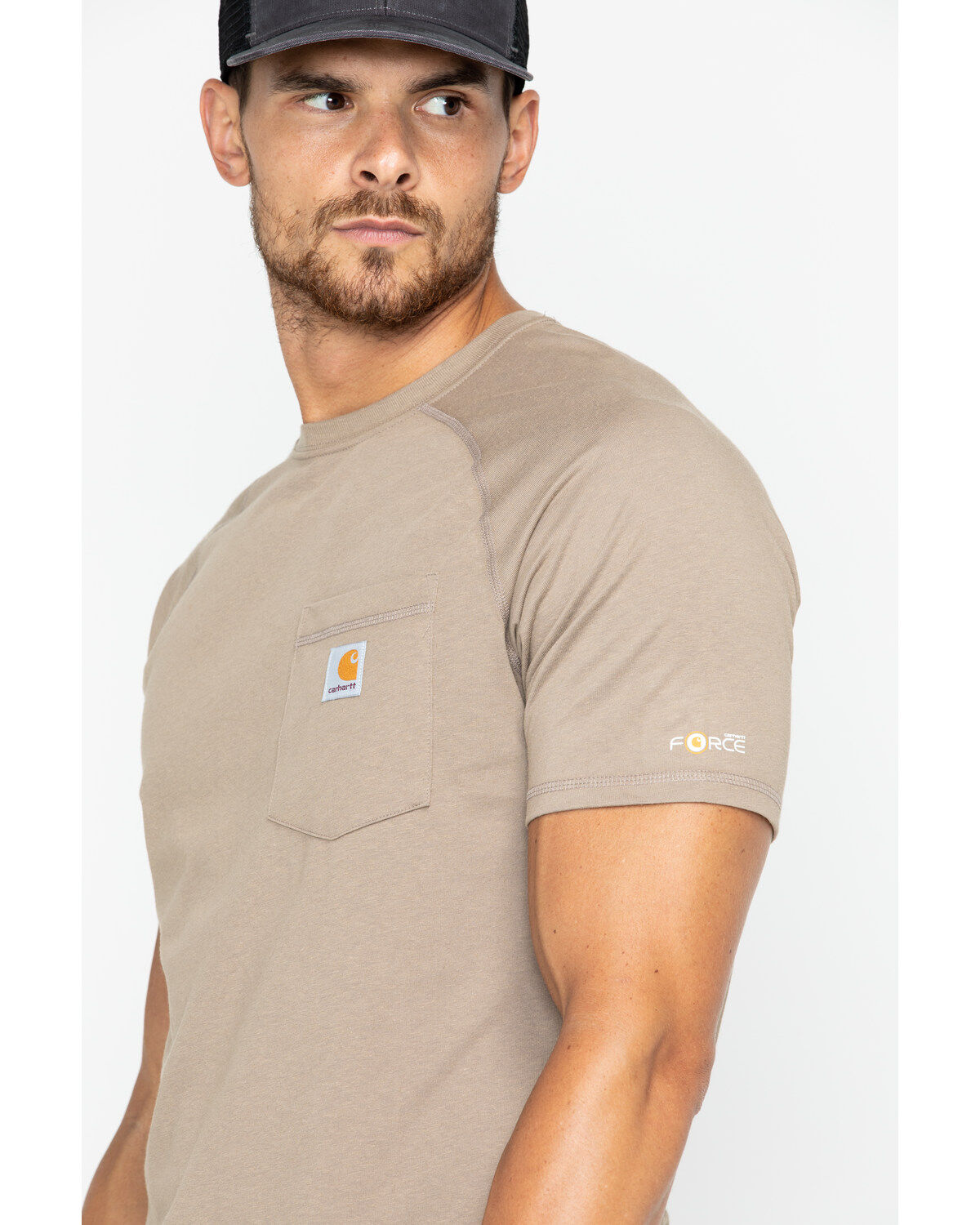 Image #4 - Carhartt Men's Force Cotton Short Sleeve Work T-Shirt, , hi-res