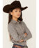 Image #2 - Cruel Girl Girls' Geo Print Long Sleeve Snap Western Shirt, , hi-res