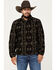 Image #1 - Rock & Roll Denim Men's Southwestern Print Berber Pullover, Charcoal, hi-res