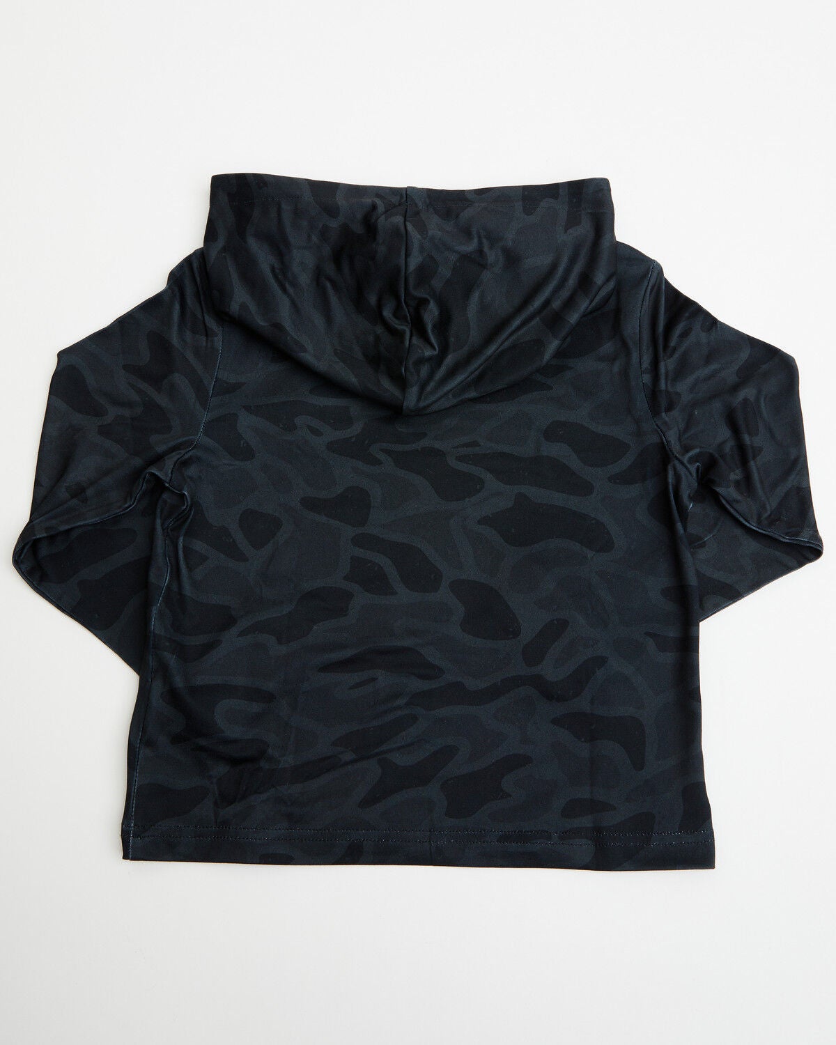 Image #3 - Burlebo Boys' Toddler Camo Print Hooded Stretch Performance Shirt, Black, hi-res