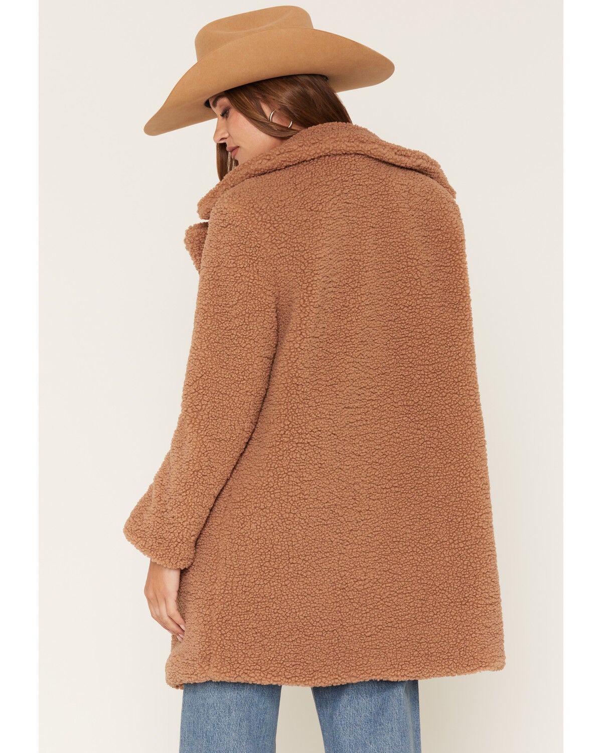 Image #4 - Becca Women's Sherpa Button Up Coat, Oatmeal, hi-res