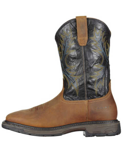 Image #4 - Ariat Men's Workhog H2O Waterproof Steel Toe Western Work Boots, Aged Bark, hi-res
