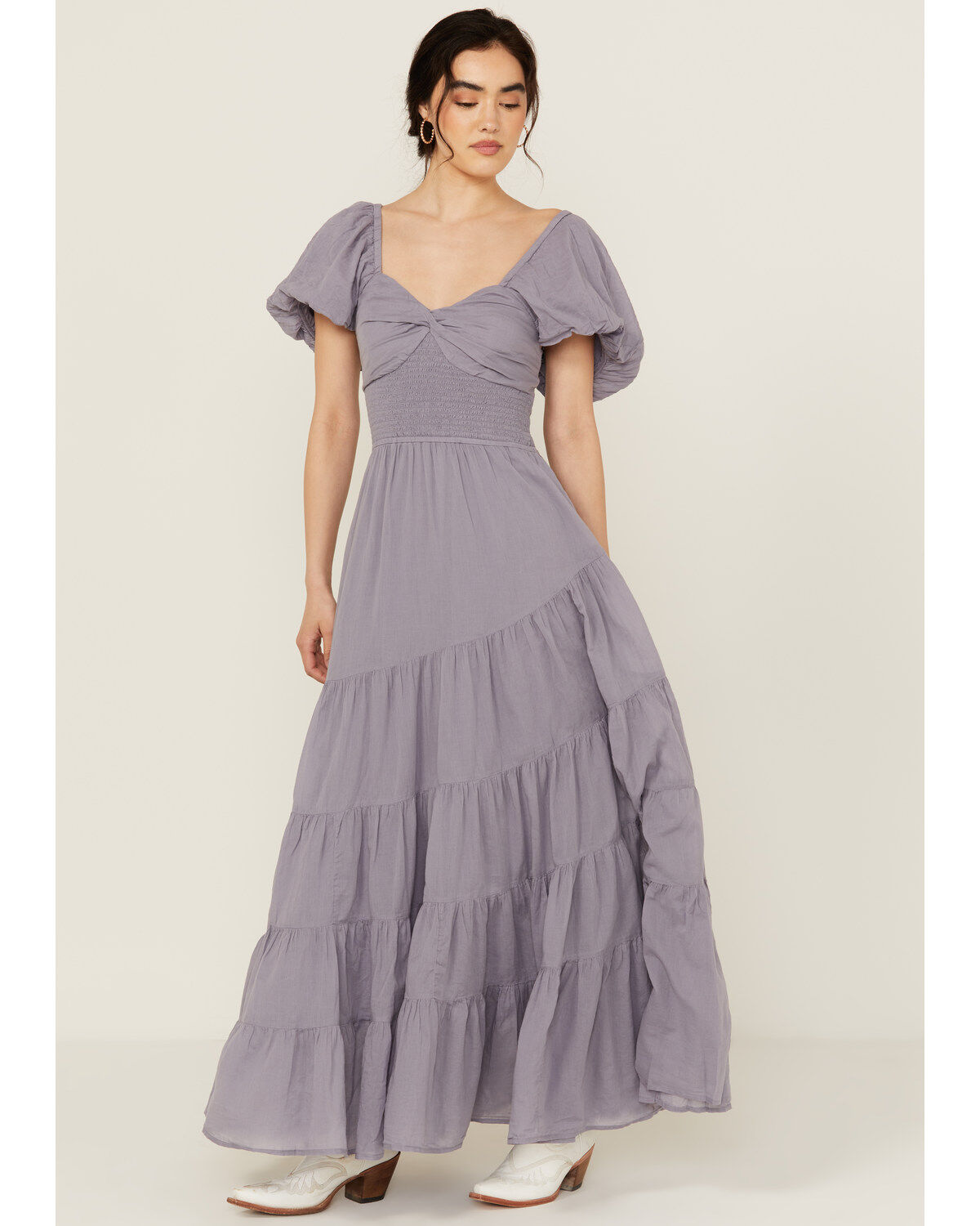 Image #1 - Free People Women's Sundrenched Floral Short Sleeve Maxi Dress, , hi-res