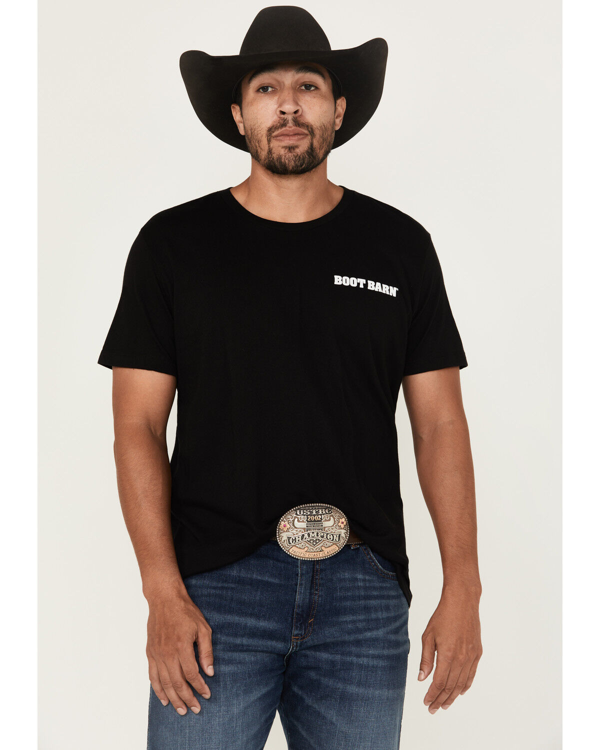Image #1 - Boot Barn Men's Logo Short Sleeve Graphic T-Shirt, Black, hi-res