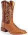 Justin Men's Full Quill Ostrich Western Boots, Cognac, hi-res