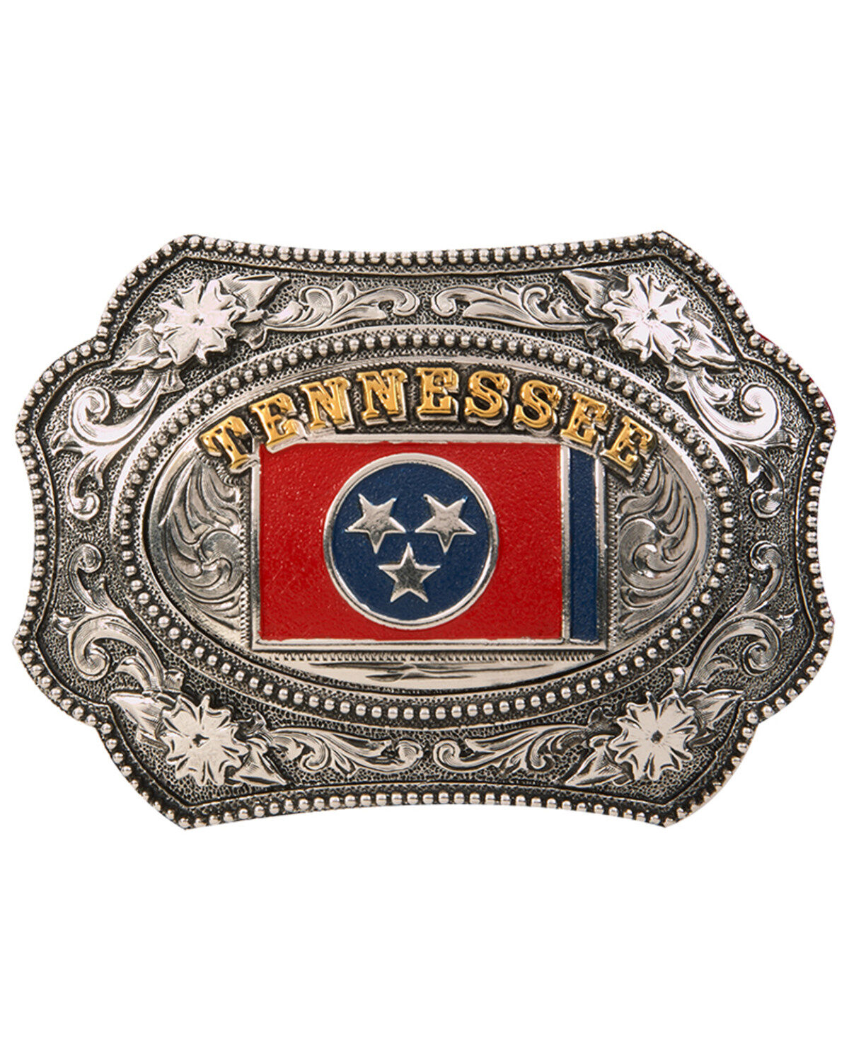 Image #1 - Cody James Men's Tennessee Flag Regional Buckle, Silver, hi-res