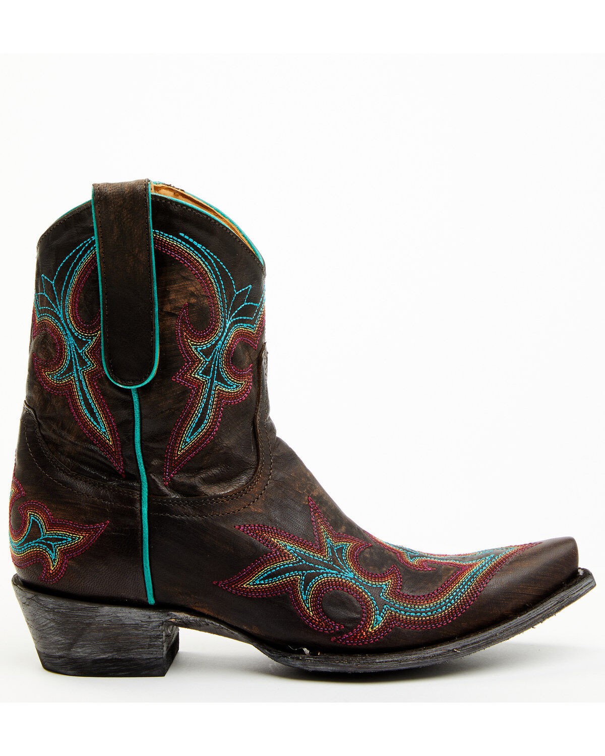 Image #2 - Old Gringo Women's Diego Short Embroidered Booties - Snip Toe, , hi-res