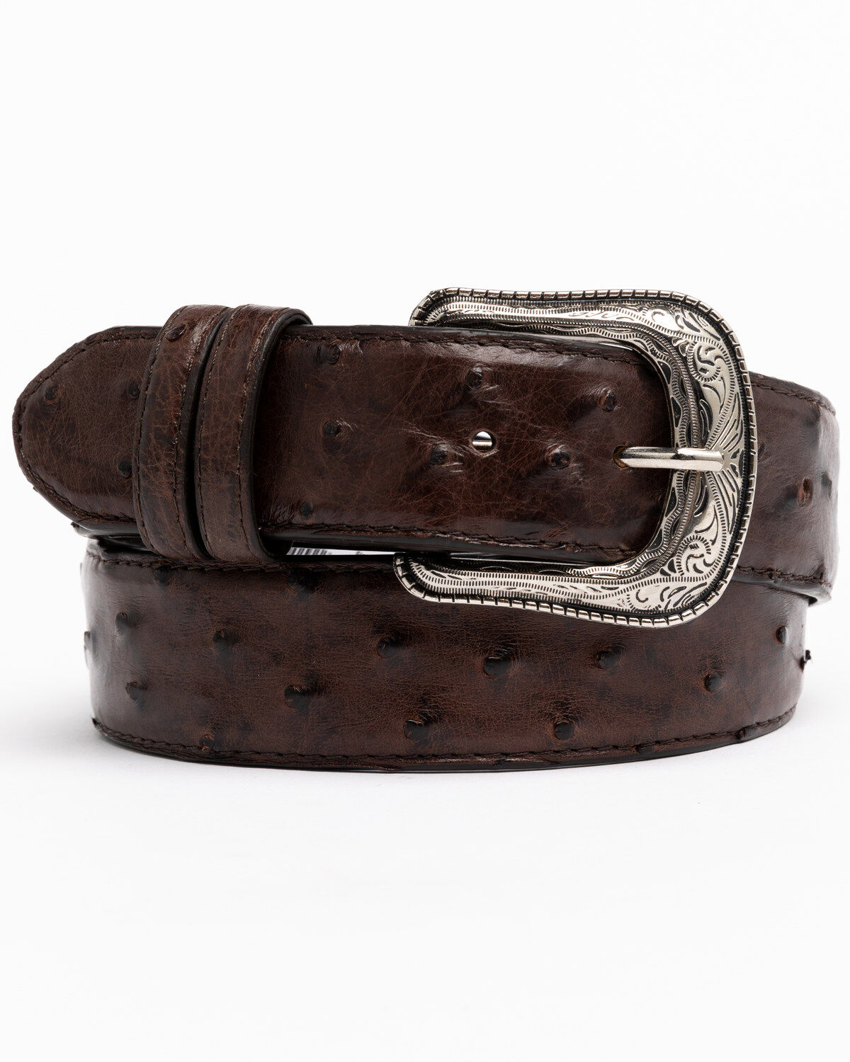 Image #1 - Cody James Men's Chocolate Full Quill Ostrich Exotic Belt , , hi-res