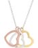 Montana Silversmiths Women's Trio Heart Shadow Charm Necklace, Silver, hi-res