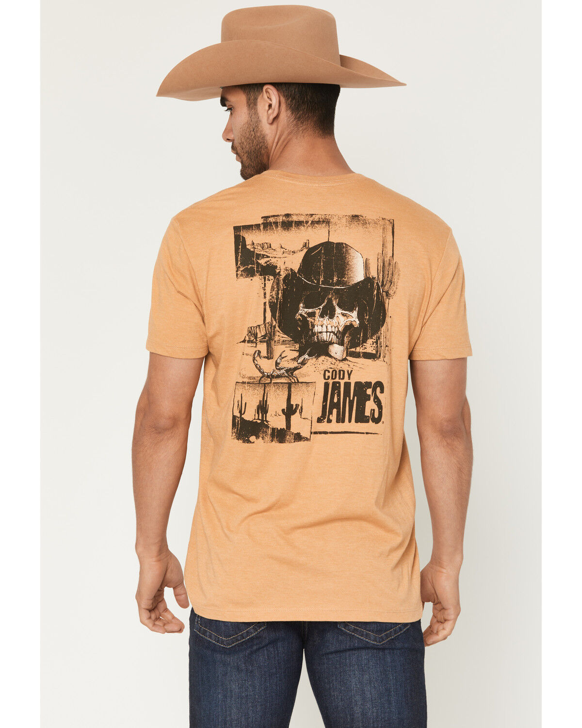 Image #1 - Cody James Men's Scorpion Short Sleeve Graphic T-Shirt, Gold, hi-res