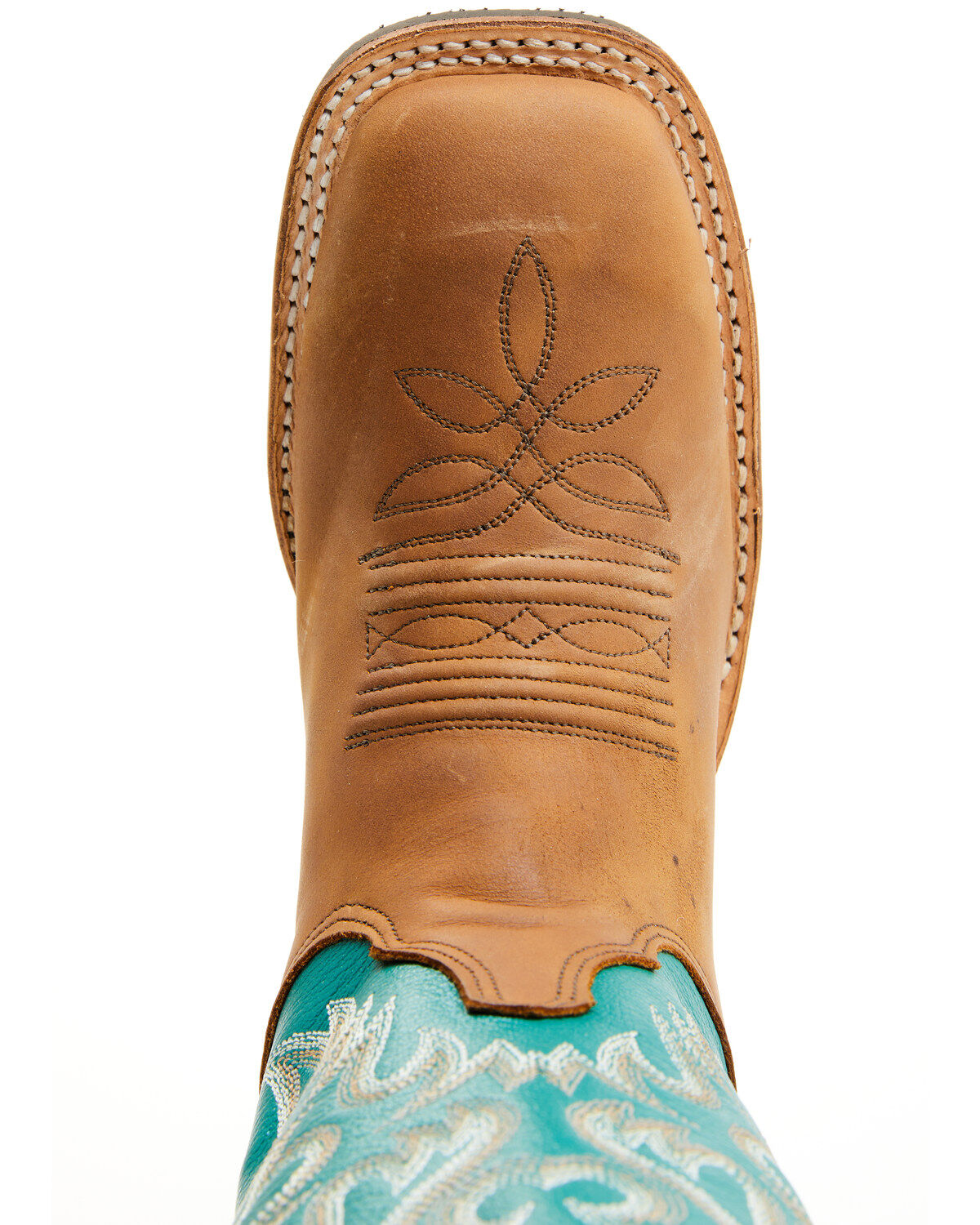 Image #6 - Justin Women's Shay Distressed Performance Western Boots - Broad Square Toe, Cognac, hi-res
