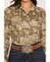 Image #3 - Ariat Women's Homestyle Rodeo Conversational Print Long Sleeve Button-Down Western Shirt, Moss Green, hi-res