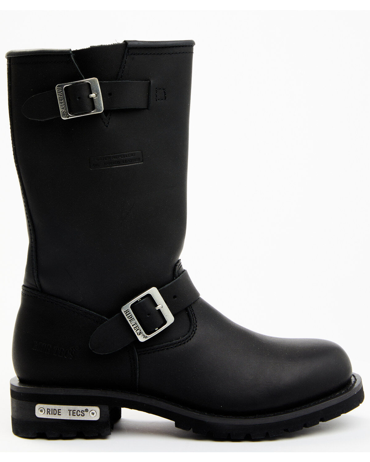 Image #2 - Ad Tec Men's Heavy Duty 13" Motorcycle Boots, Black, hi-res
