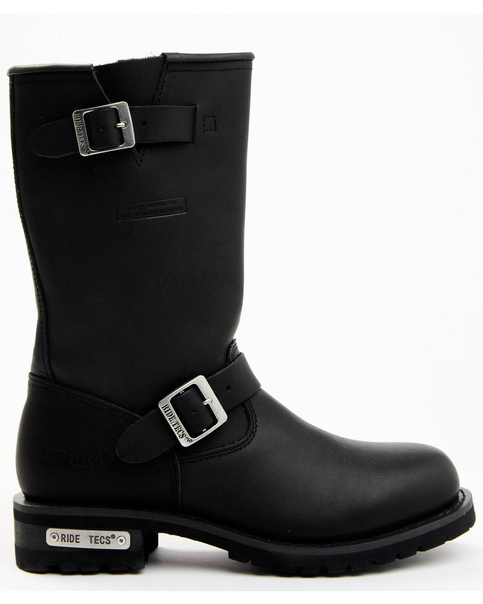 Image #2 - Ad Tec Men's Heavy Duty 13" Motorcycle Boots, Black, hi-res