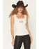 Image #1 - Idyllwind Women's Pinewood Pointelle Embroidered Tank Top, Cream, hi-res
