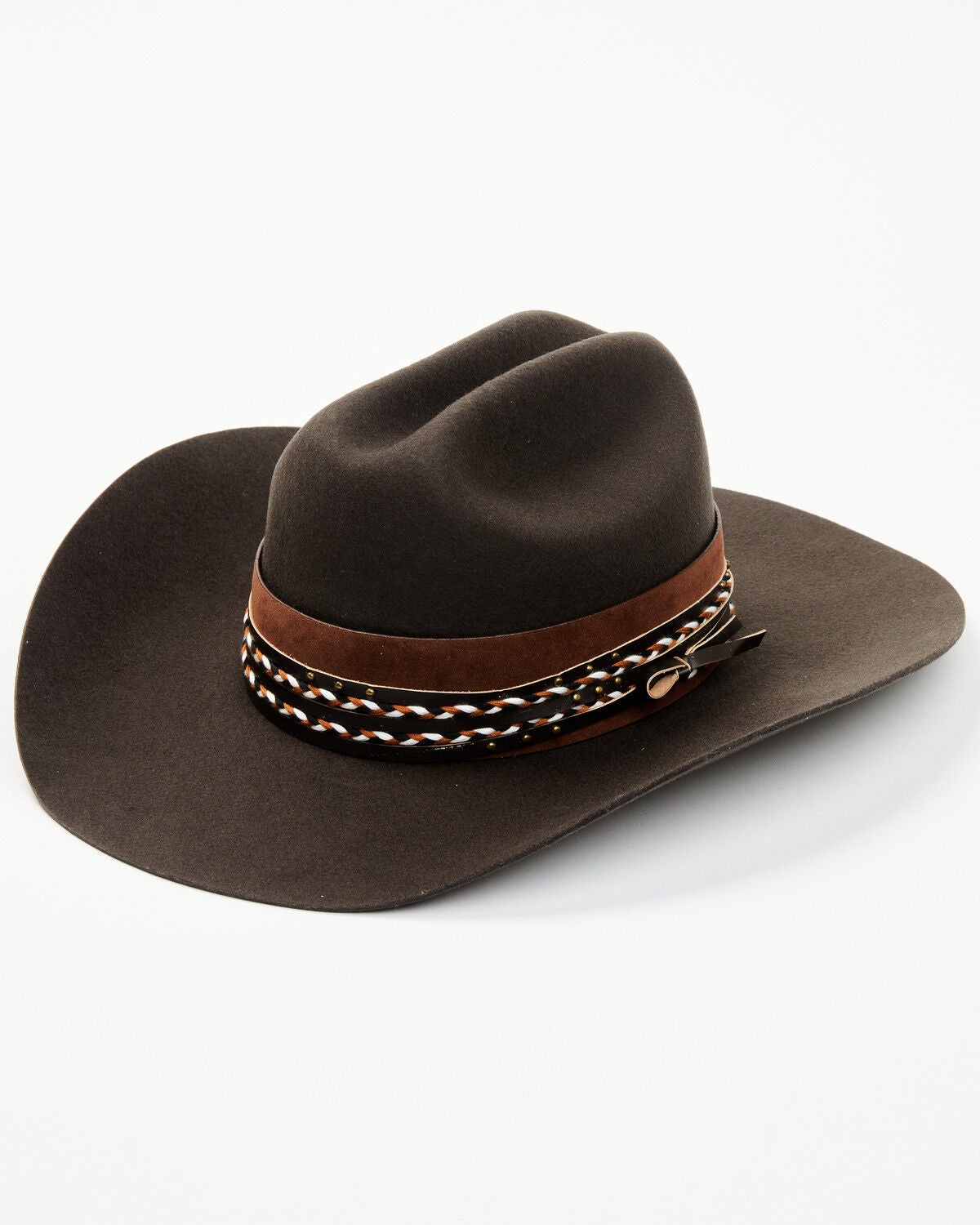 Shyanne Women's Jacquard Band Cowboy Hat, Brown, hi-res