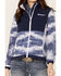 Image #2 - Hooey Women's Solid Print Color Block Zip-Front Tech Jacket, Navy, hi-res
