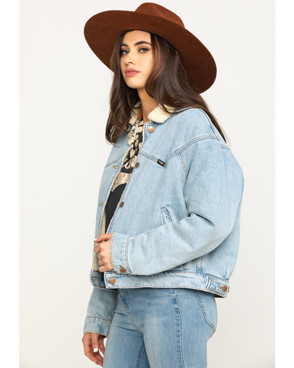 80s Sherpa Lined Denim Jacket | Boot Barn