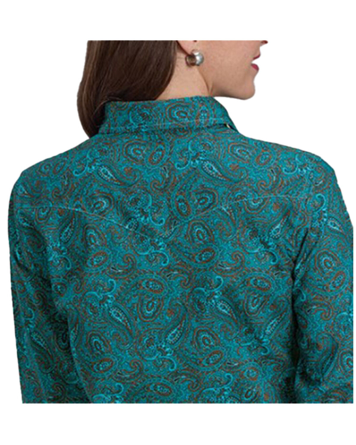 Image #2 - Roper Women's Paisley Print Long Sleeve Snap Western Shirt, , hi-res